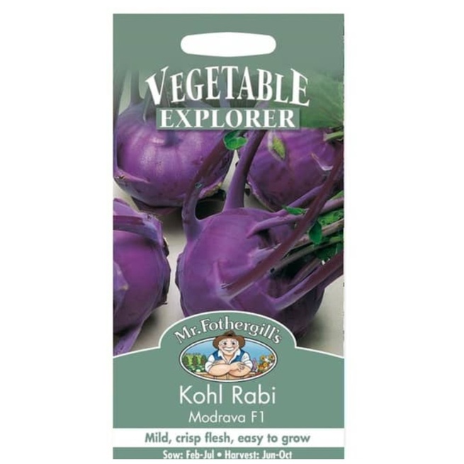 Benih kol ungu KOHL RABI MODRAVA PACK 75 BIJI bibit kubis ungu import f1 fothergills