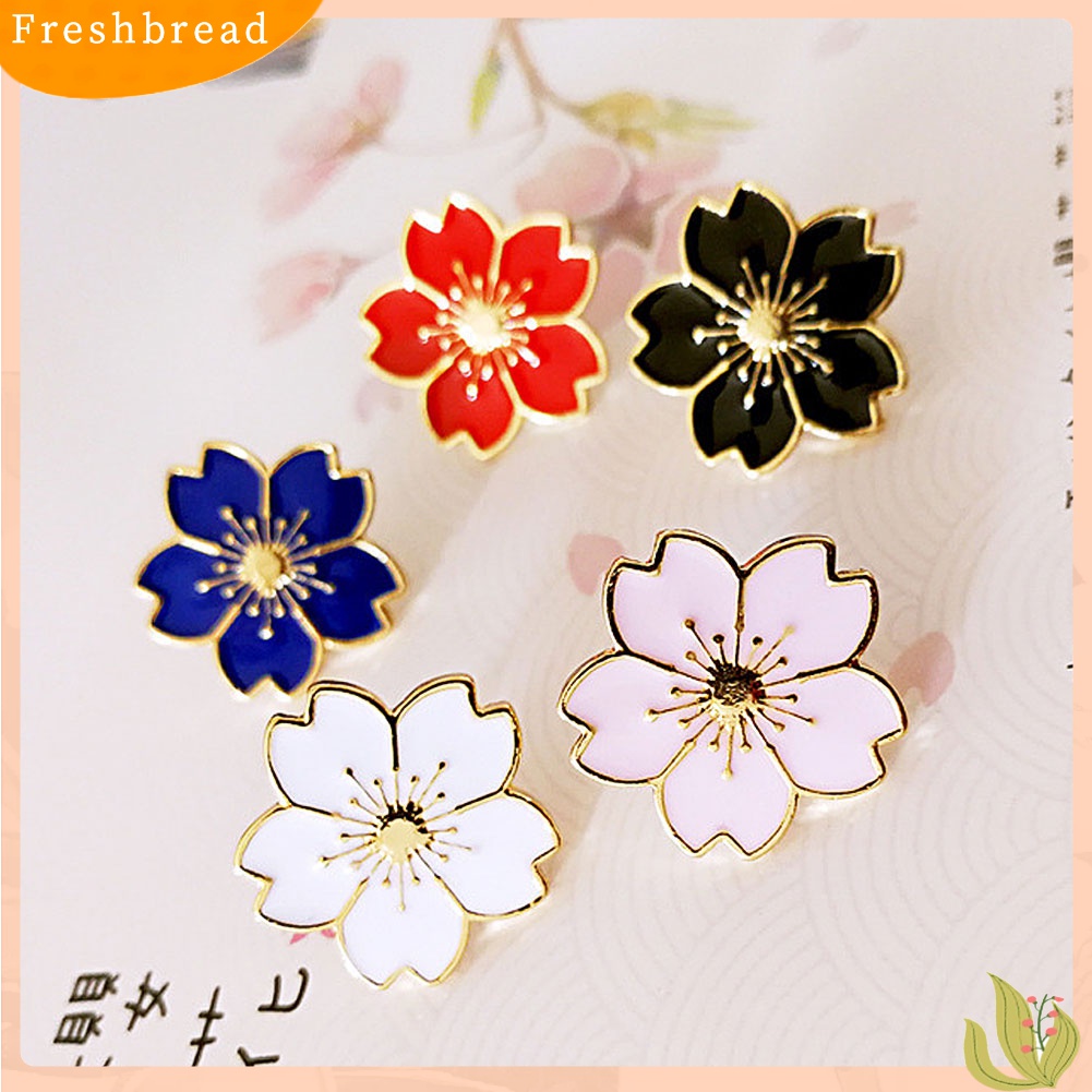 Fresh| Bros Pin Bentuk Bunga Bahan Metal Untuk Dekorasi Sweater / Kemeja Wanita