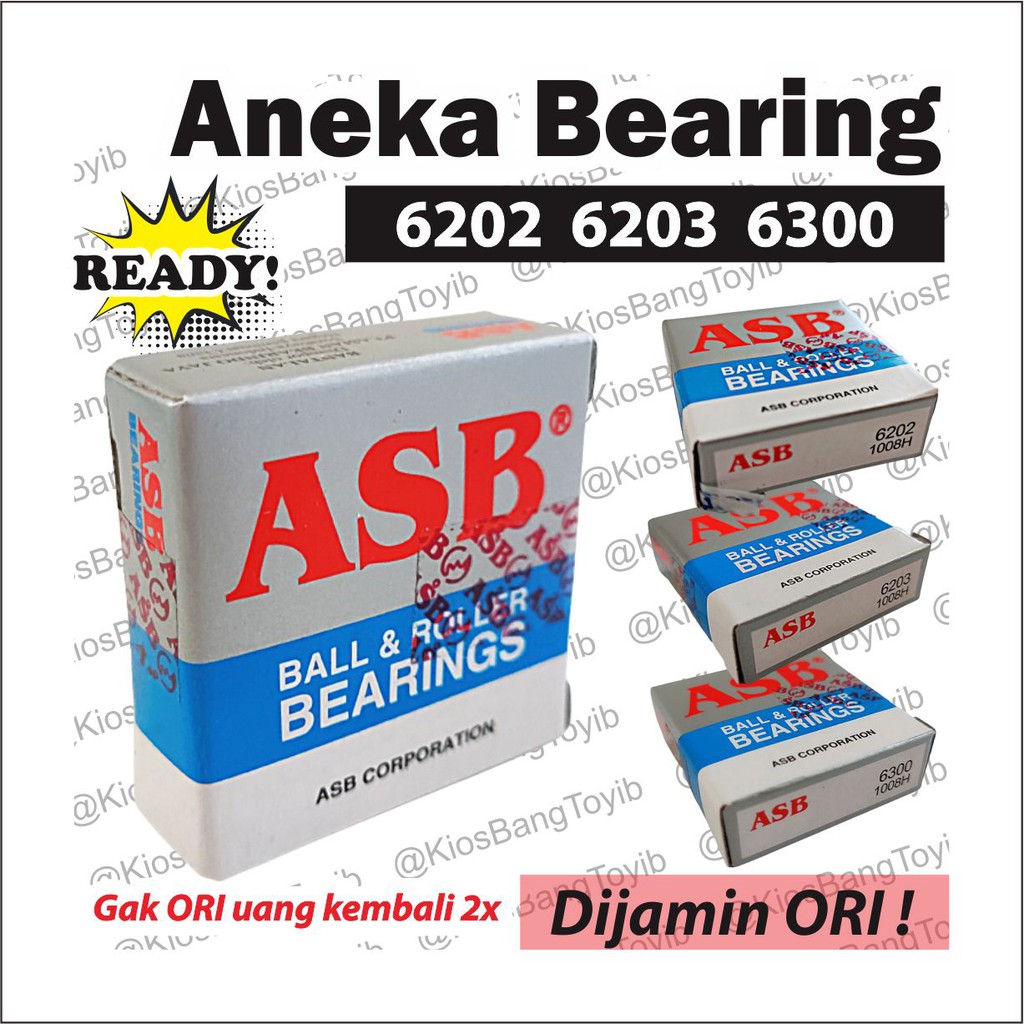 Aneka Bearing Laher Laker 6202  6203  6300 1008H ✶𝐎𝐑𝐈 𝐀𝐒𝐁✶