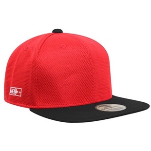 Snapback Topi Hiphop Dewasa Polos Merah Hitam Mizuno Import