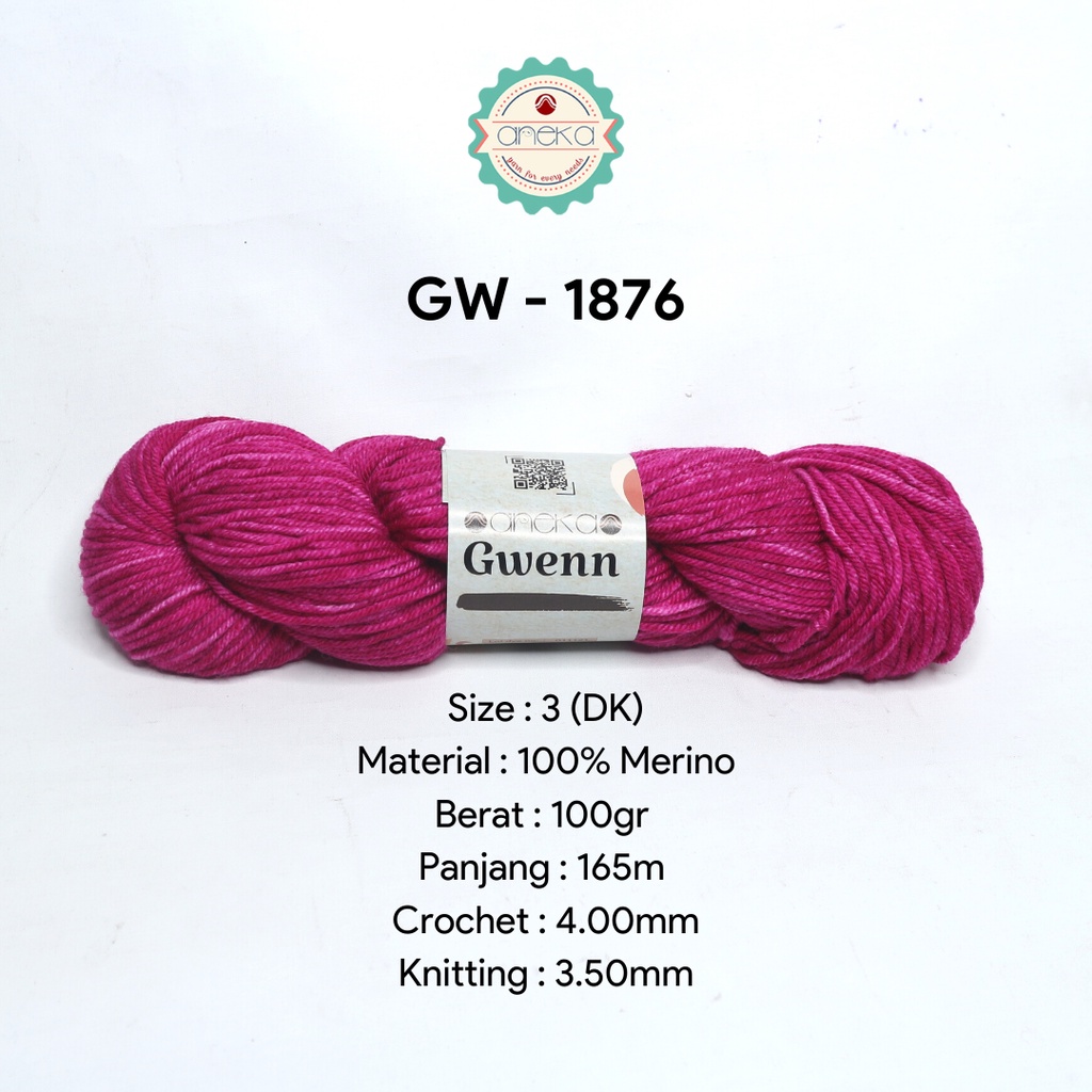 Benang Rajut Gwenn Yarn / Merino - Premium - 1876