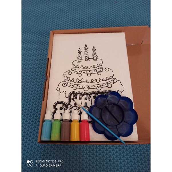 

HJK KANVAS sterofoam lukis/paket mewarnai/melukis kreatif anak ukuran 25x35 + dus box