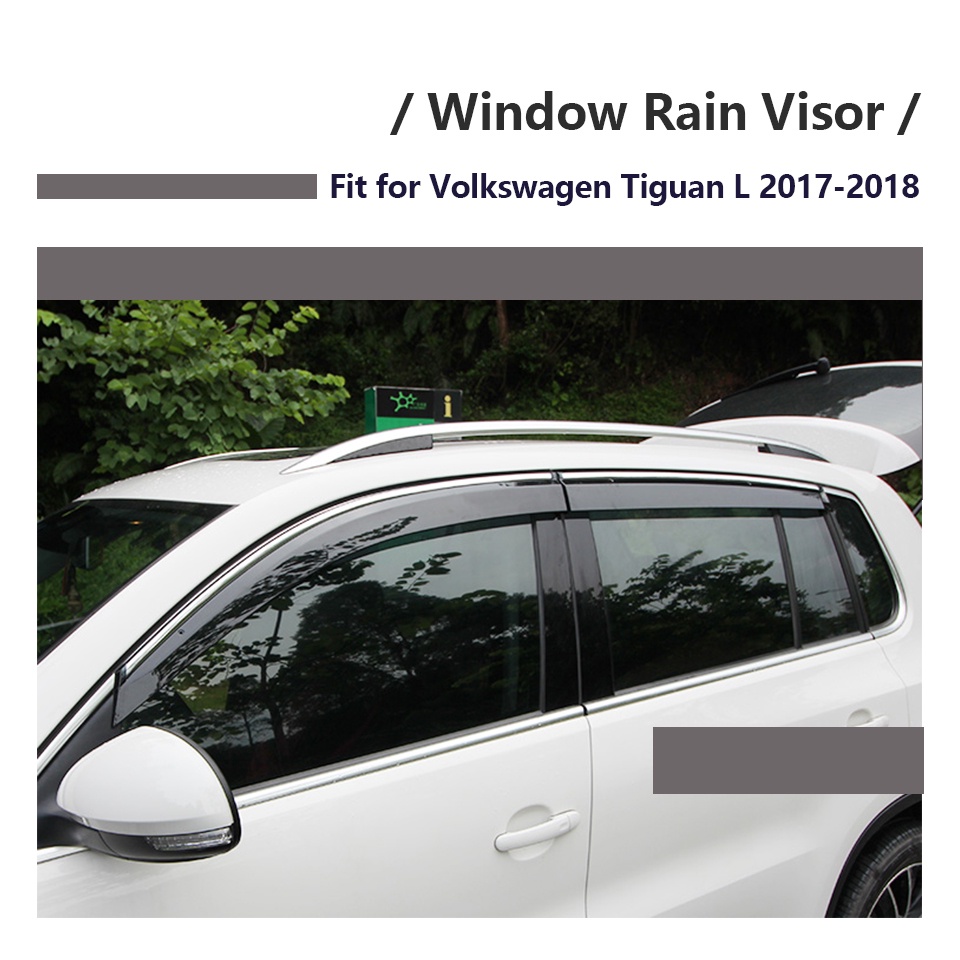 1 Set Visor Jendela Mobil Bahan ABS Untuk VW Volkswagen Tiguan MK2 2017-2020