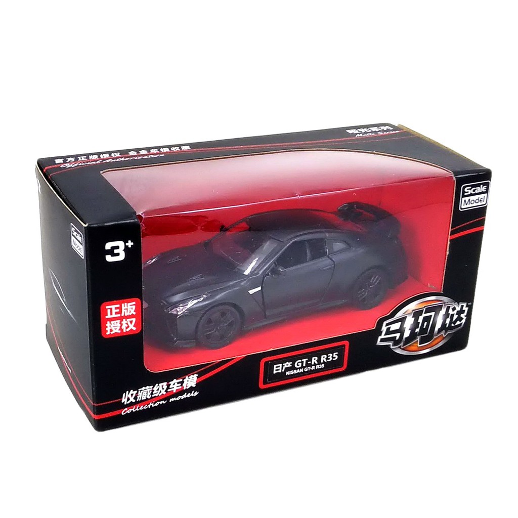 Huadawei Nissan GT-R R35 Hitam Diecast Mobil 1:36