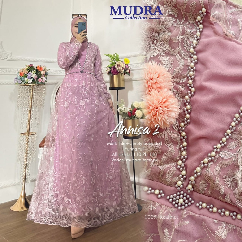[NEW] ANNISA GAMIS BRUKAT PESTA SYARI ORI BY MUDRA HIJAB