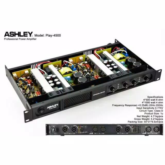 Power Amplifier Ashley Play 4500 Original Amplifier 4 Channel