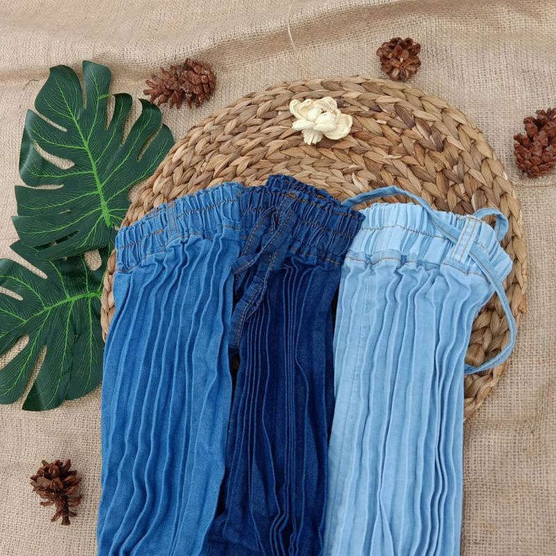 SKINE / ROK JINS PLISKET / JINS PLISKET TERBARU PAKAIAN WANITA-4