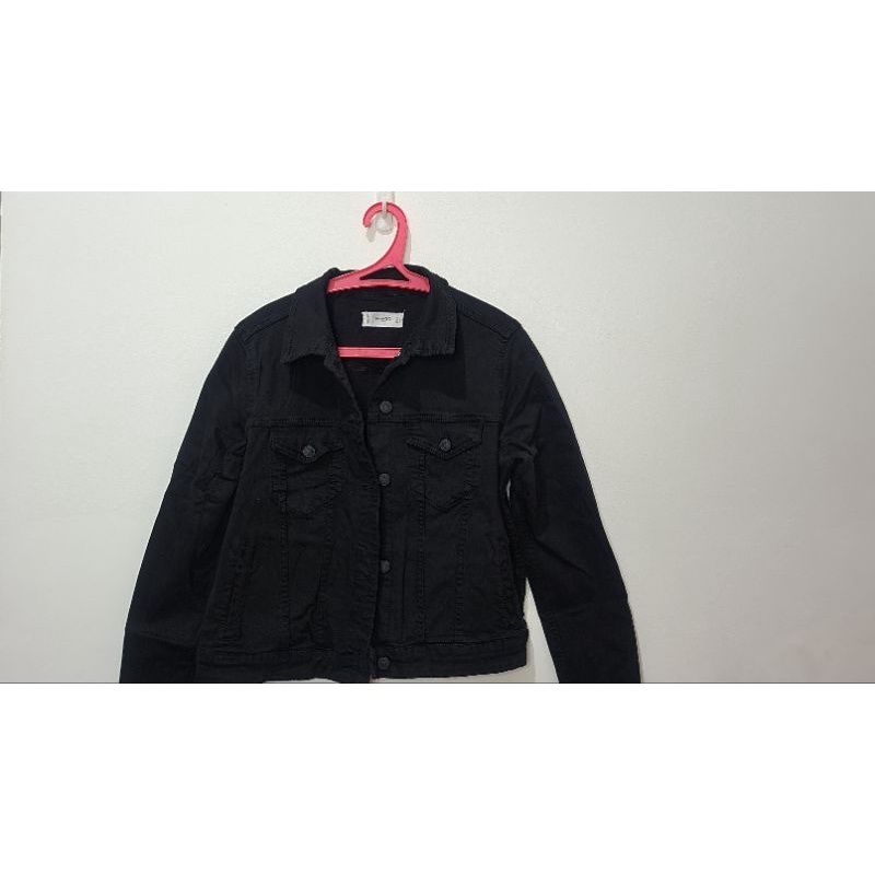 Mango - Jaket denim hitam ori