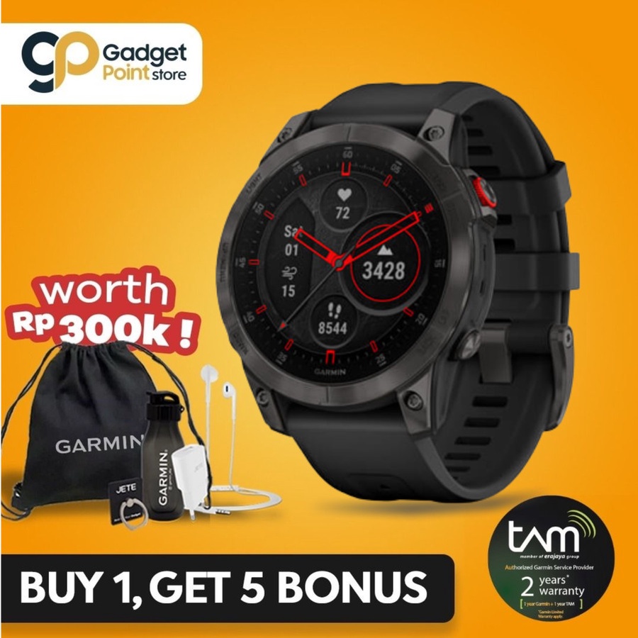 Garmin Epix 2 | Epix Gen 2 | epix™ (Gen 2) Sapphire - Black Titanium Original Garansi Resmi TAM 24 Bulan