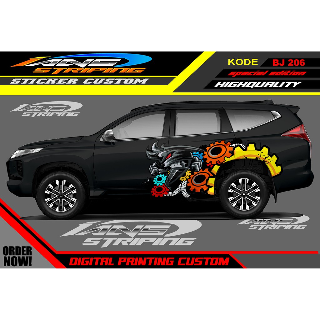 STICKER MOBIL PAJERO, TOYOTA FORTUNER