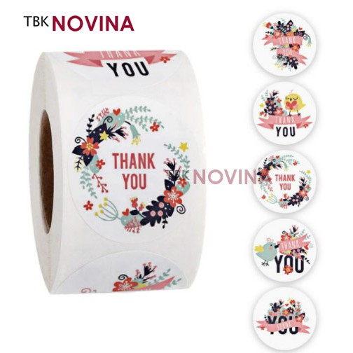 [KODE 56] Stiker Thank You / Label segel Terima kasih 2.5cm (10pcs)