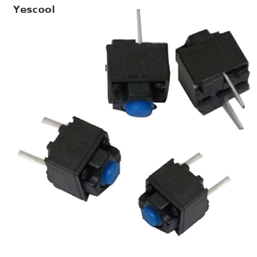 Yescool 10pcs Saklar Micro Switch Tekan Ukuran 6x6 X 7.3mm