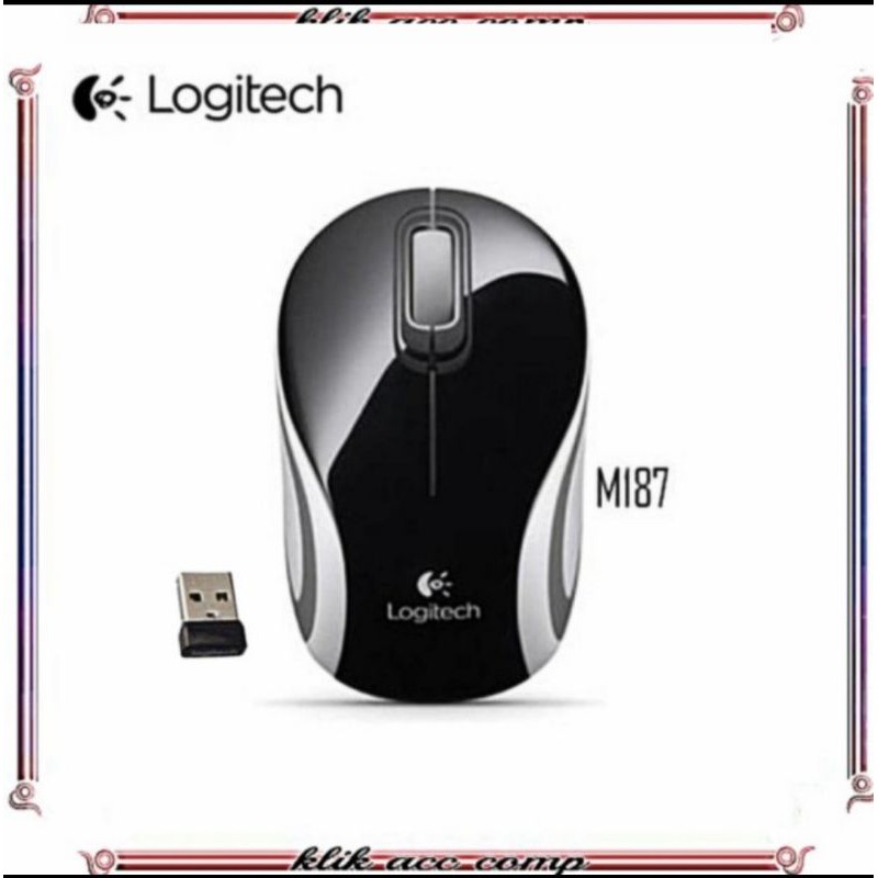 Logitech Mouse Wireless M187 ORIGINAL / M187 ULTRA PORTABLE WIRELESS