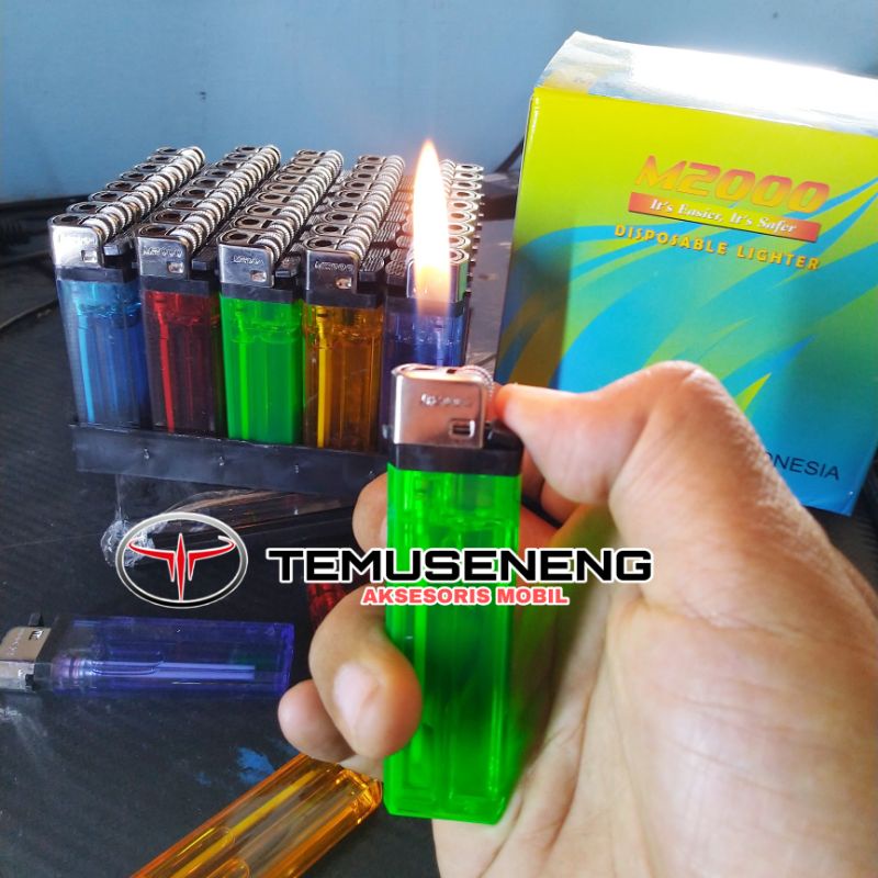 Korek Api Gas Warna Bening Murah Nyala Kuning Magnet Sni Pematik