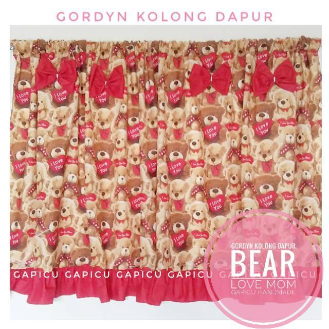 Cubear korden gorden gordyn tirai curtain kolong dapur shabby chic