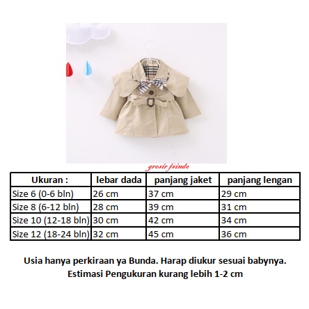 Jaket Bayi/ Blazer Bayi IMPORT Keren/ Jaket Anak Perempuan LYME JK22