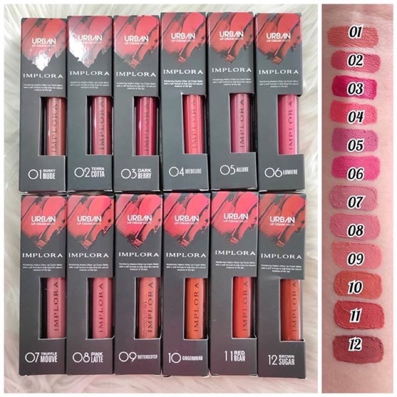 IMPLORA Indonesia / Facial Wash Essence Toner Serum Day Night Eye Cream Sunscreen Mask Masker / Lipstick Cheek Lip Tint Cream Matte Crayon Kutek Nail Polish Eyeliner Eyebrow Pensil Alis Hair Color Powder TWC Blush On Eyeshadow / Urban Paket Face Wajah Set