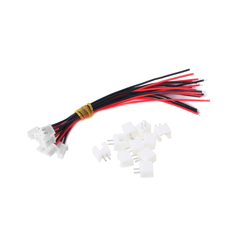 Mary 10set Plug Konektor JST XH 2.5-2 Pin Female &amp; Male Dengan Kawat 120MM