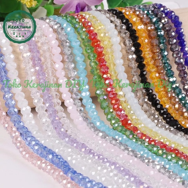 Kristal Ceko 4/6/8mm Manik Crystal Ceko Bapau Bening