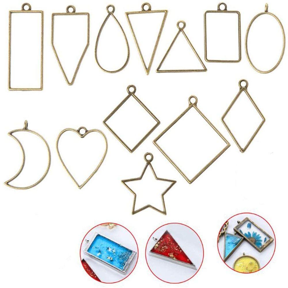 Lily 10 /30pcs Liontin Bingkai Fashion Kalung Membuat Perhiasan Geometris