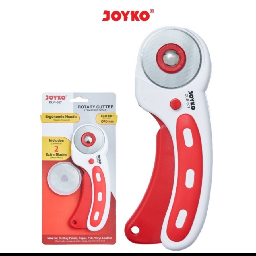 

Rotary Cutter JOYKO 45mm CUR507/Cutter Putar/Pemotong Kertas/Cuter Putar/Pemotong Kain Bahan Kulit