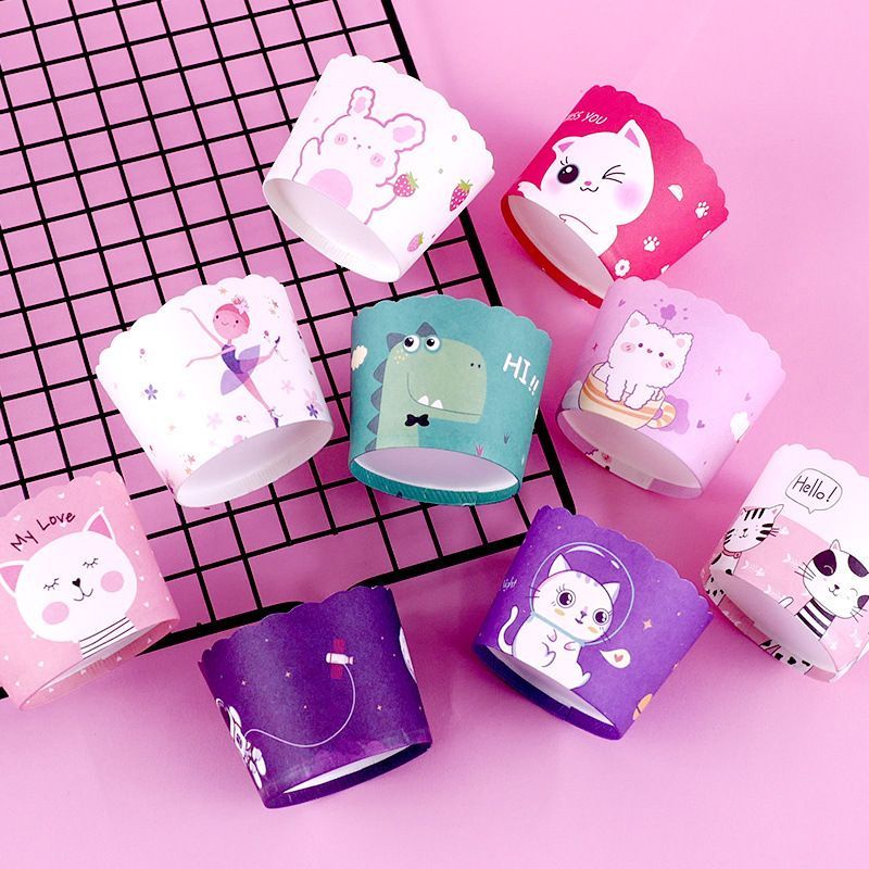 50pcs CUPCAKE CASE MUFFIN PAPER CUPCAKE MUFFIN ANIMAL LUCU UNIK TERBARU TIDAK PERLU TATKAN