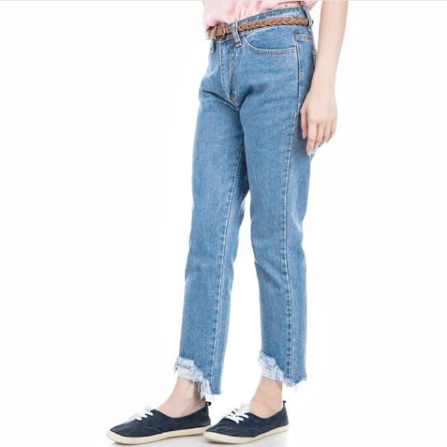 BEFAST - 5151 Adila Jeans / Boyfriend Jeans Underhole / Celana Jeans Kekinian 2021 / Jeans Trend / Celana Jeans OOTD Wanita Hits