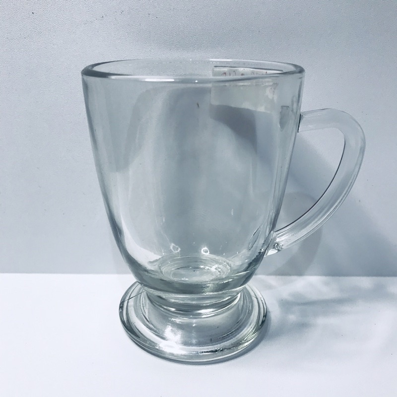 Jual Gelas Kaca Gagang Polos Mug Gelas Kopi Gelas Teh Gelas Minum Home Glassware Tea Cup Mug