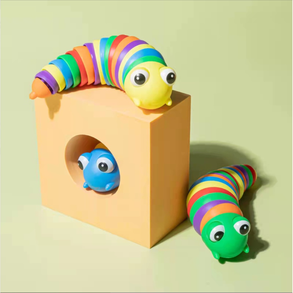 [TULALA SHOP] Mainan Fidget ULAT DAN SIPUT slug toys mainan refleksi mainan penghilang stress mainan ulat sensory play