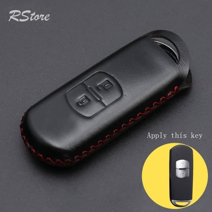SMART KEY CASE GENUINE LEATHER FOR MAZDA 2 3 6 CX5 CX7 CX 9 2 TOMBOL- AKSESORIS INTERIOR MOBIL