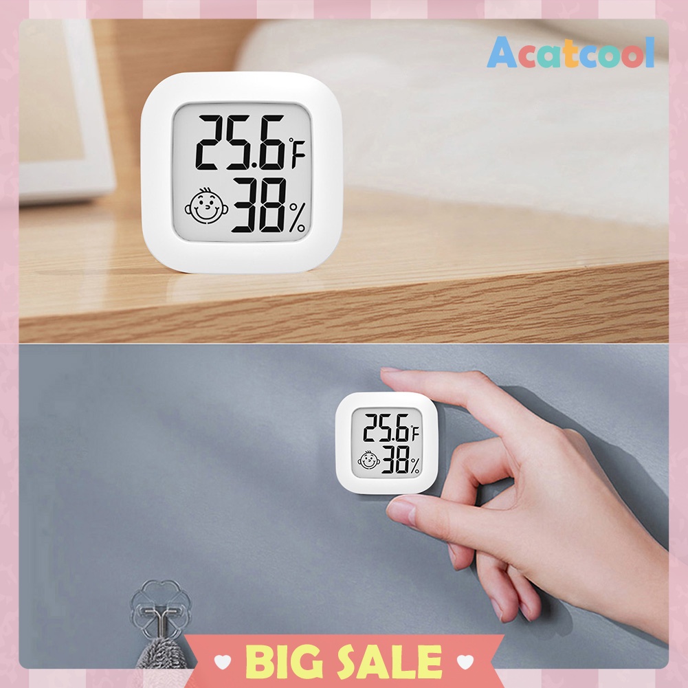 Mini Indoor Thermometer Digital Temperature Baby Room Hygrometer Gauge Home