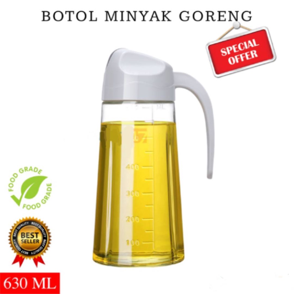 Botol Minyak Kaca Tempat Saos Kecap Anti Tumpah Oil Pot