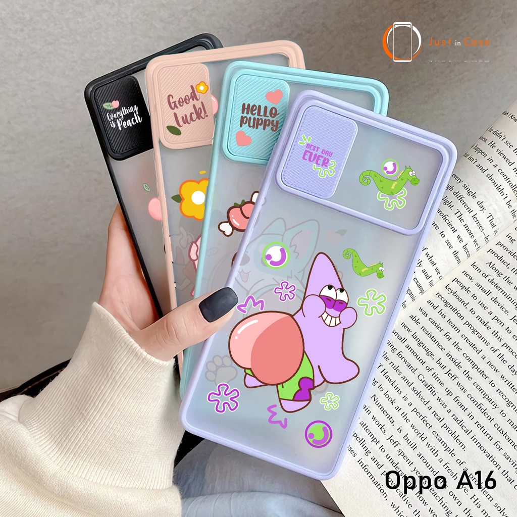 Case Slide (KG04) Softcase Macaron Oppo A16 A15 A15S A74 A95 A53 A54 A5 A9 2020 RENO 6 5 5F 4 4F A5S A12 A7 A1K A71 F5 F7 A83 A31 A37