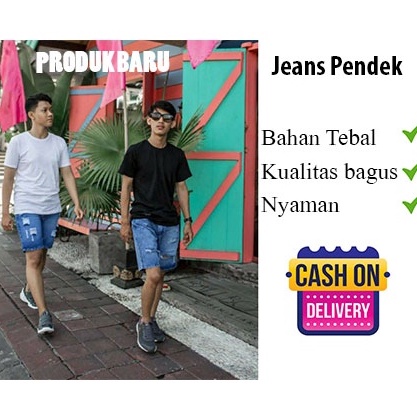 Celana Short Jeans Pria Rawis Jean Pendek Sobek Boxer shorts Laki-laki Paling trend