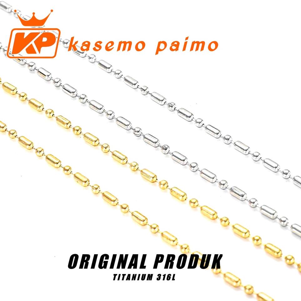 Terbaru.. Kalung Rantai Mci Pria Wanita Cowok Cewek Gold Emas Silver Perak Original Titanium 316L St