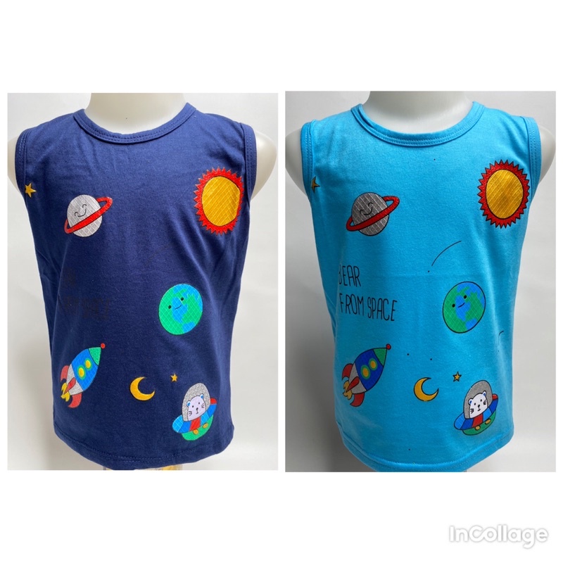 Singlet anak laki-laki-singlet BEAR FROM SPACE 1-9 tahun