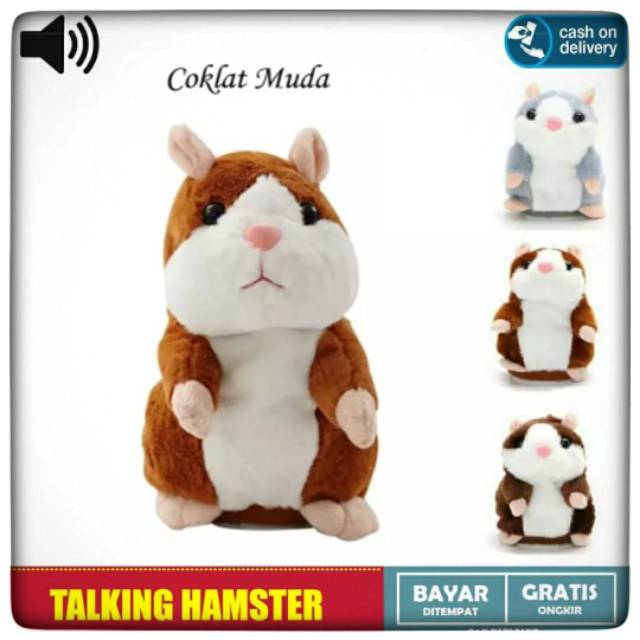 Boneka Hamster Bisa Bicara Talking Hamster Mainan Anak Bayi Dan Bisa Buat Kado Ulang Tahun