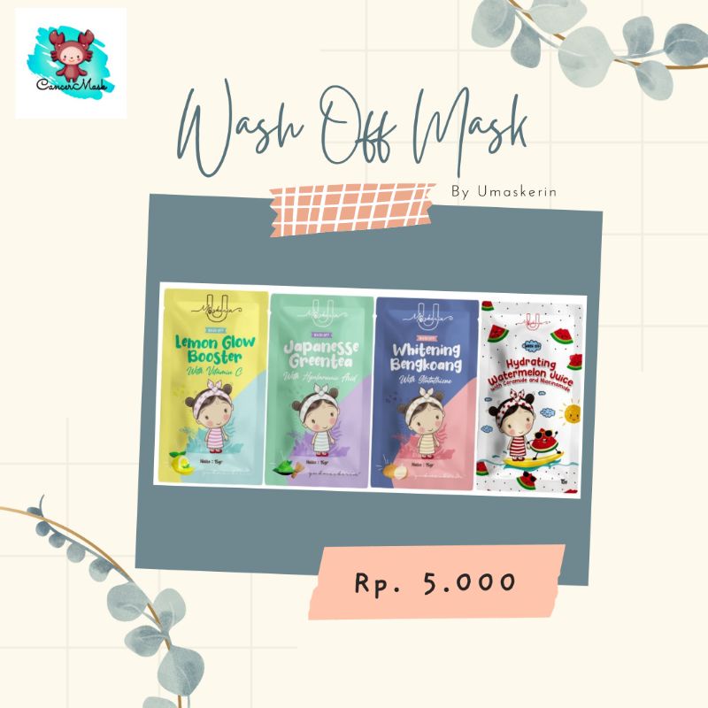 ‼️Buy 10 Free 5‼️ Masker Organik Series BPOM by Umaskerin