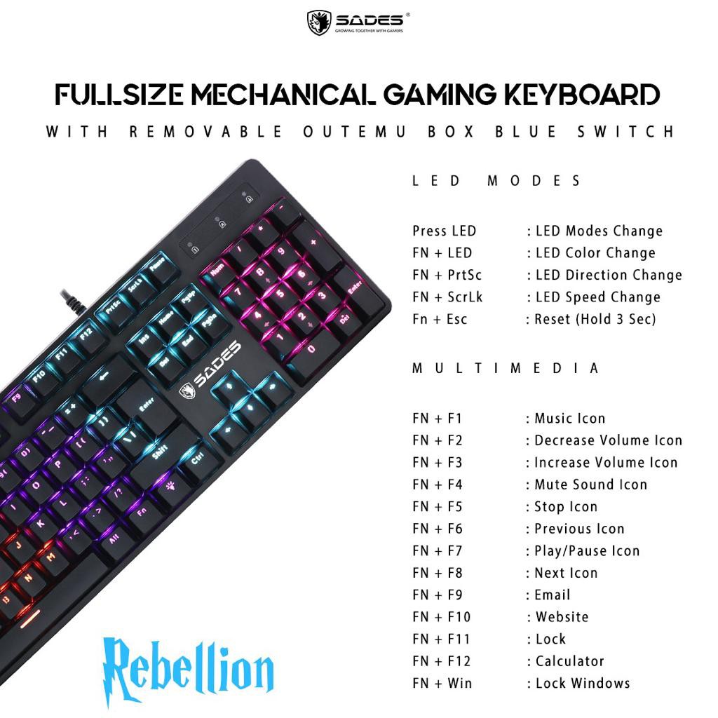 Sades Rebellion Mechanical Keyboard