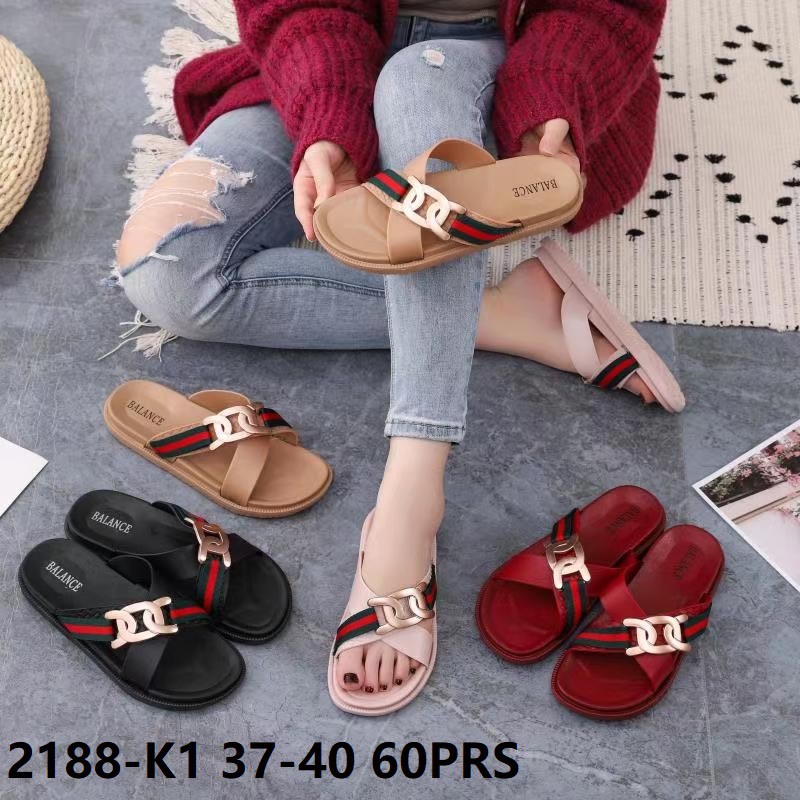 [SALE] Sandal Selop Wanita Karet Import BALANCE  Motif GC / 2188-K1