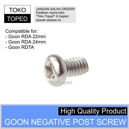 Goon Negative Post Screw | rda rta baut 1.5 Goon Negative Post Screw | rda rta baut 1.5