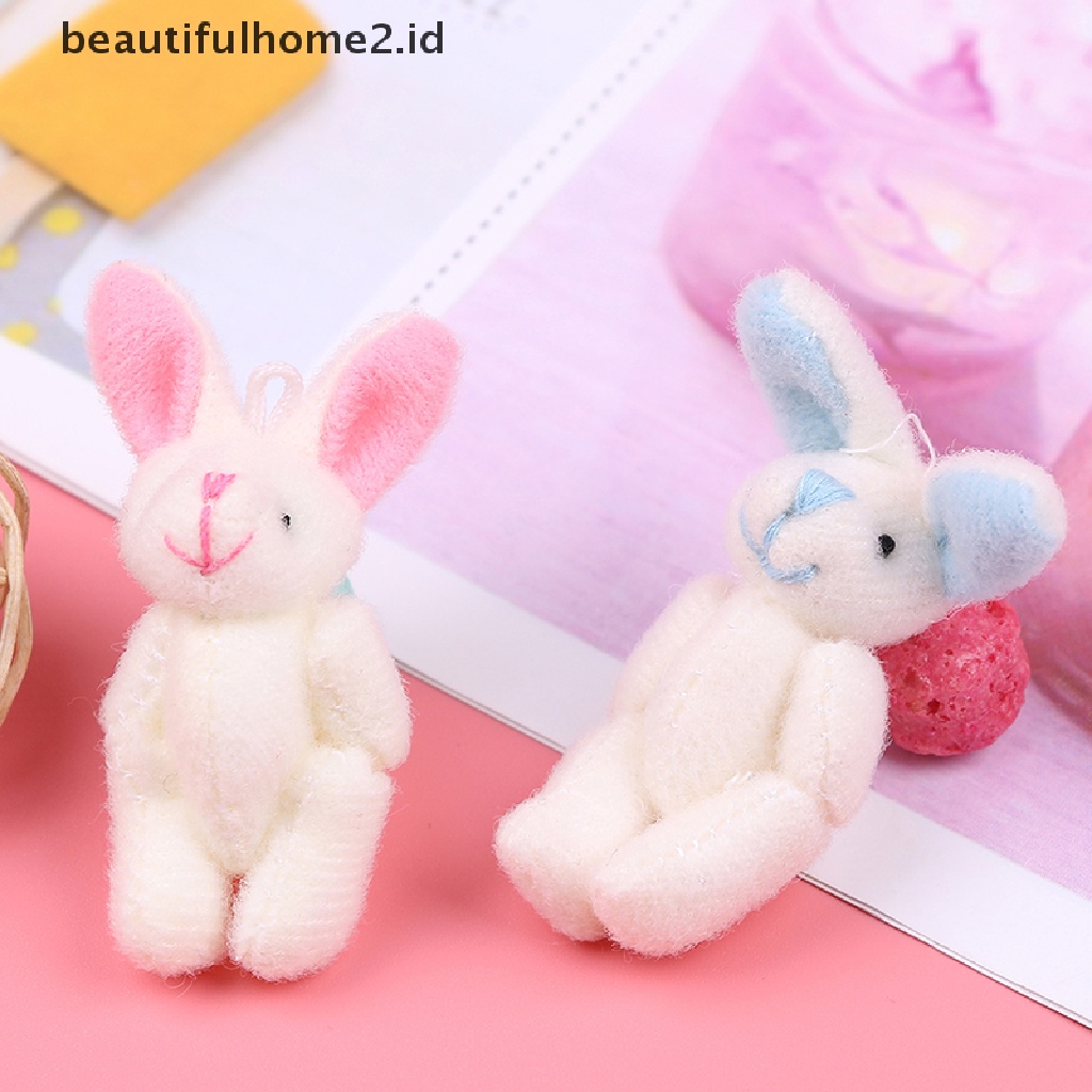 (Beautifulhome2.Id) Mainan Boneka Stuffed Plush Kelinci Mini 4cm Untuk Bayi / Anak