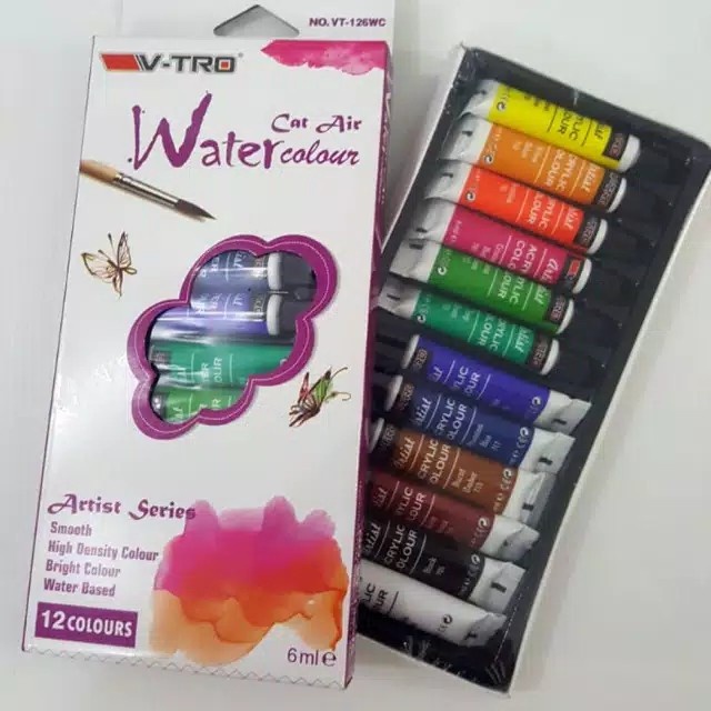 

Cat Air V-Tro VT-126WC Water Colour 12 Warna 6 Ml