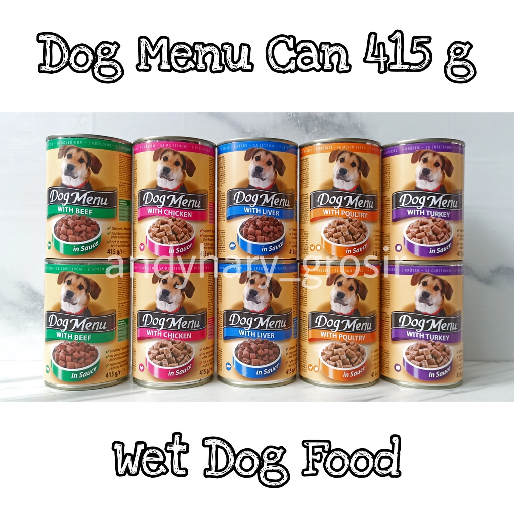 Dog Menue in Sauce Can 415 gram Wet Dog Food Makanan Anjing Basah