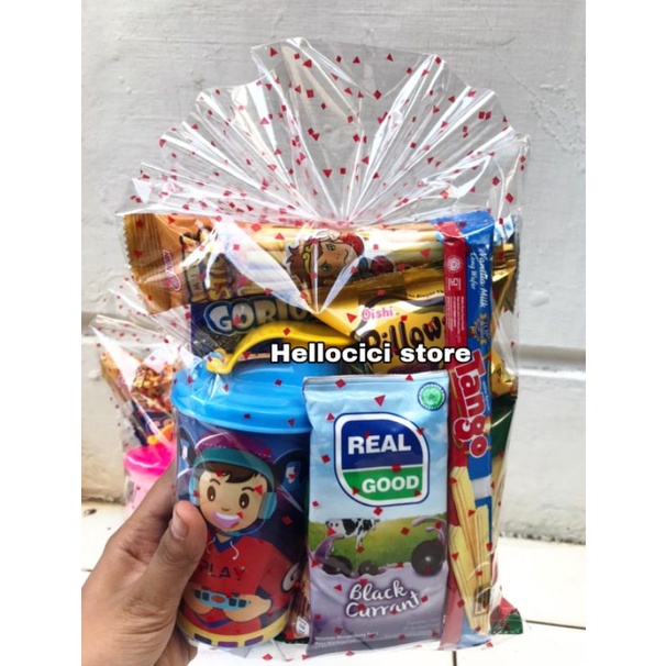 

PARCEL BINGKISAN SNACK ULTAH + GELAS TUMBLER BIGY KEMASAN ULANG TAHUN
