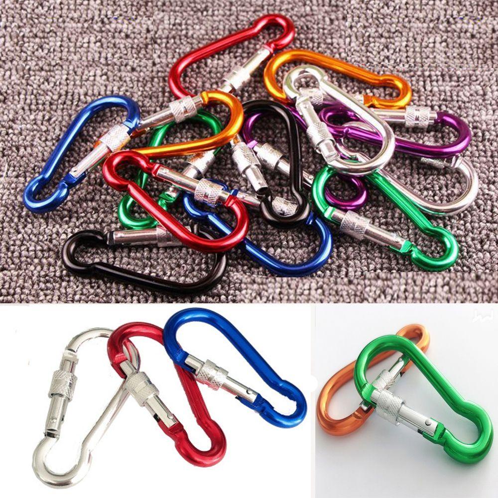 TOP 5/10pcs Tombol Panjat Peralatan Olahraga Luar Ruangan Safety Alloy Carabiner