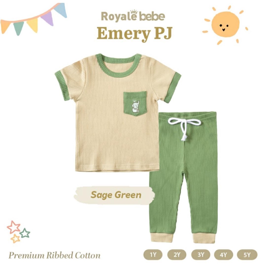 ROYALE BEBE PIYAMA BAYI EMERY / SETELAN BAYI DAN ANAK