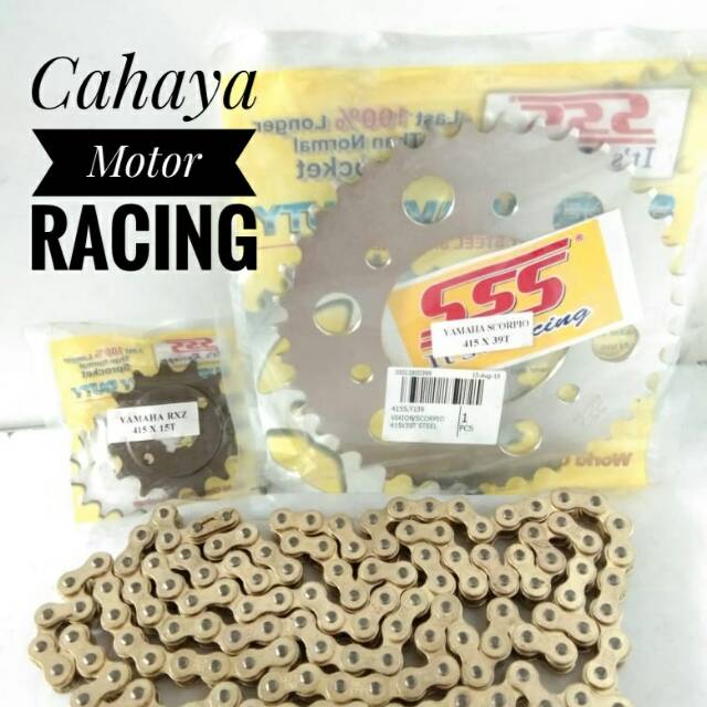 Gear Set Dpn Blk Sss Rante Ukuran 415tipis Motor Sonic150 -  Honda CS1 -