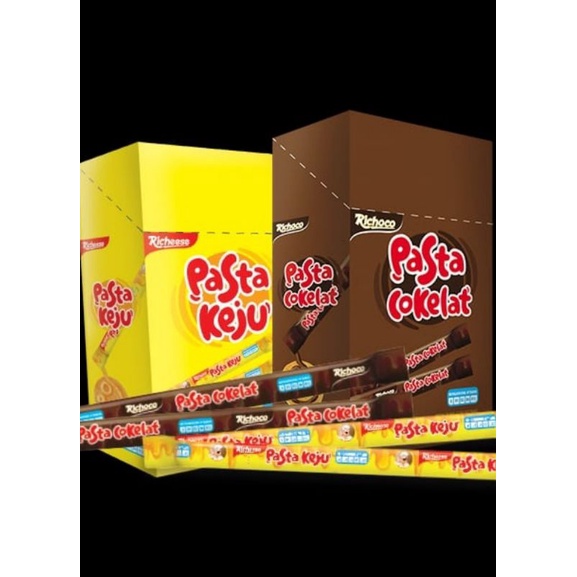 

richeese pasta keju // pasta coklat per box isi 30pcs