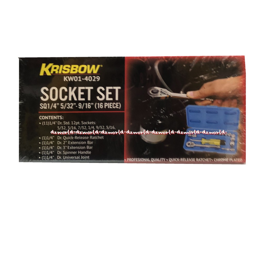 Krisbow Socket Set Peralatan Mekanik Mesin Obeng